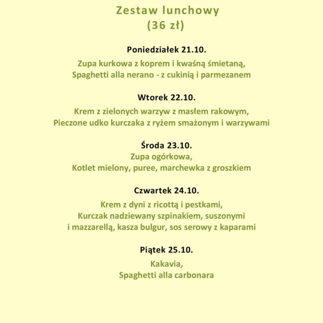 Lunch menu - Jakość robi różnicę