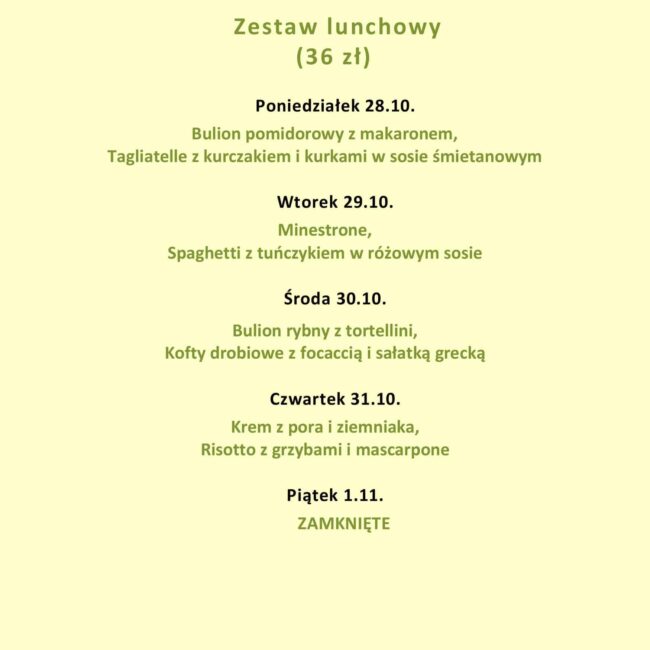 Lunch menu - Jakość robi różnicę