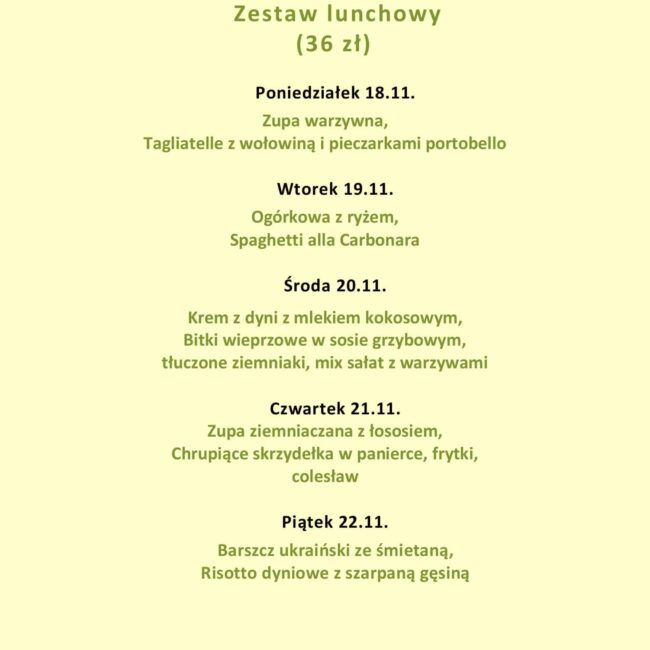 Lunch menu - Jakość robi różnicę